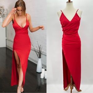 Hello Molly Red Bullseye Maxi Dress Size Small NEW